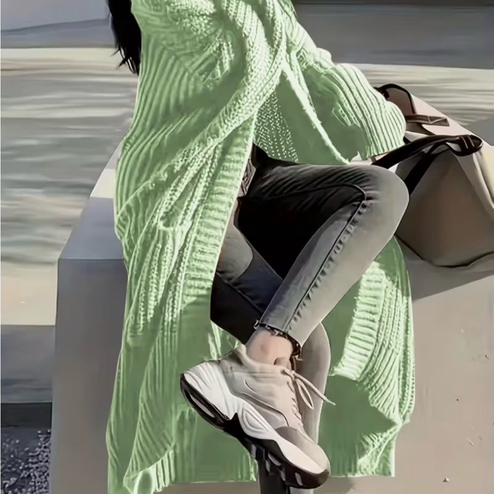 Elegant Mint Knit Cardigan by [Brand] Green or white. 34 & 36 - Picture 3 of 6